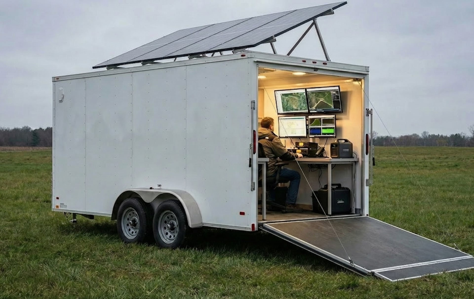 Emergency command trailer with mobile power system
